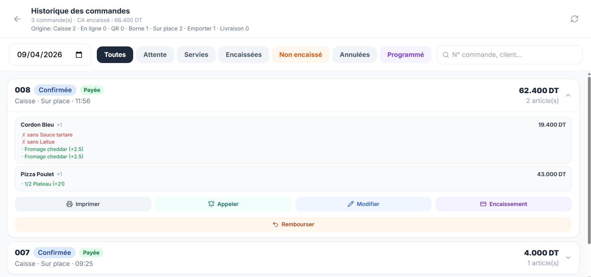 EasyResto — vue 8
